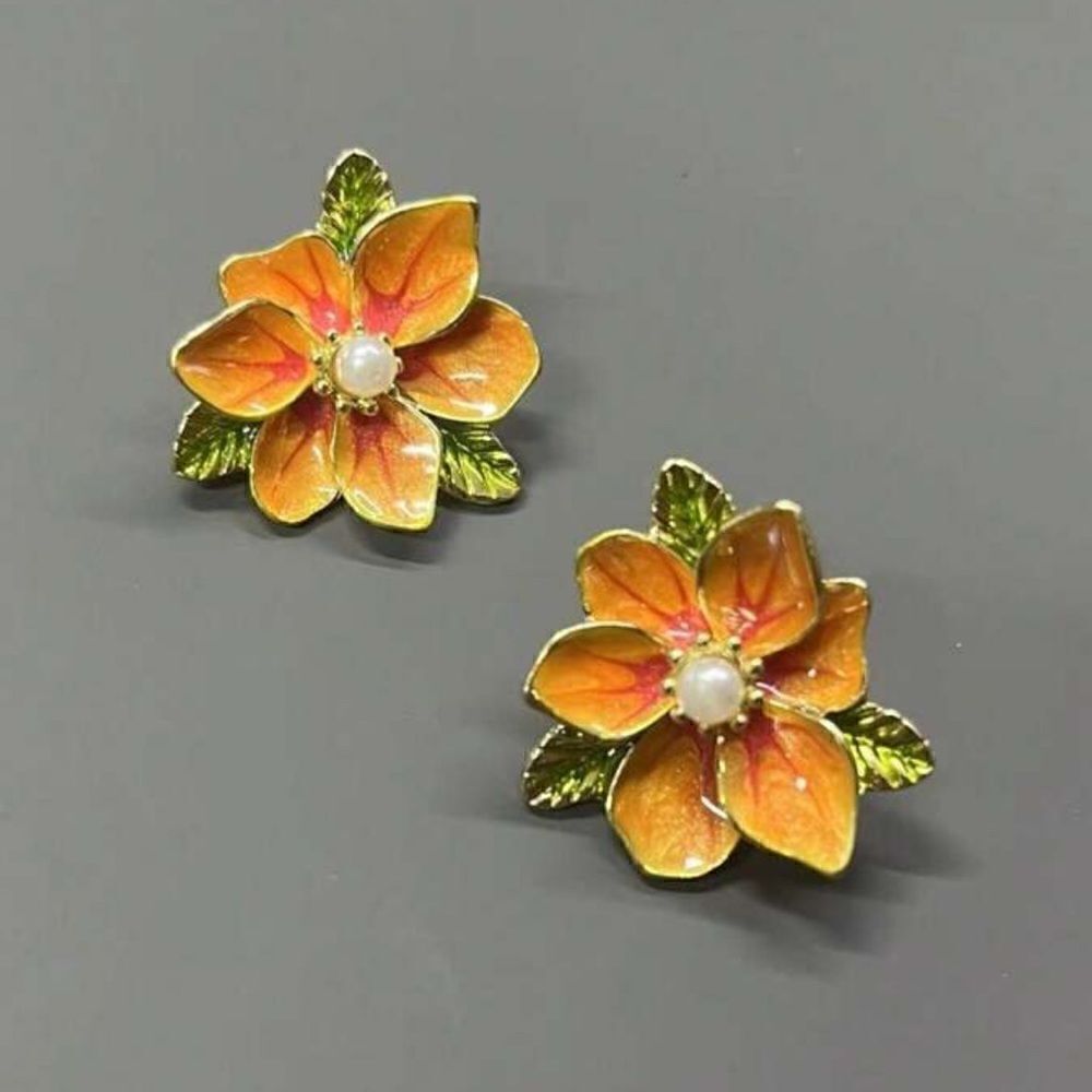 flower earrings M219